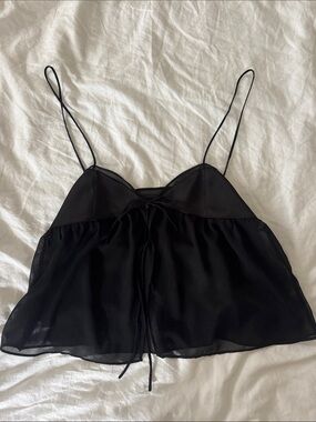 ZARA Sheer Babydoll Tank
